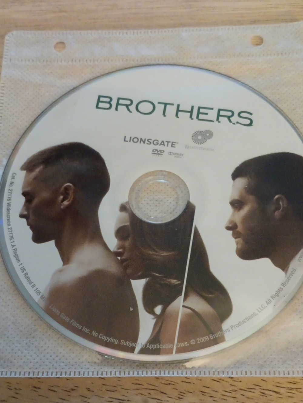 Brothers DVD (2009) *NO CASE*